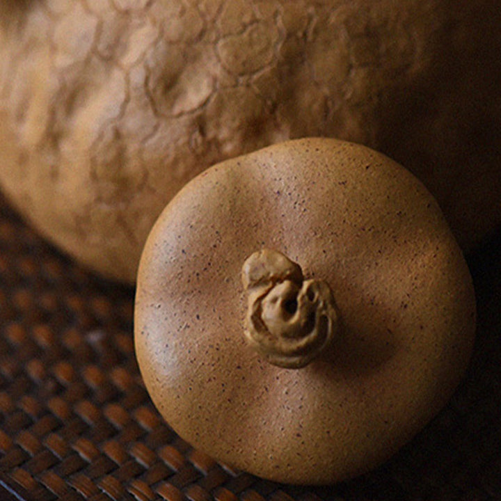Buddha Stones Handgemaakte vintage theepot van paarse klei met boomstructuur en Kung Fu-thema, 220 ml. - image 10