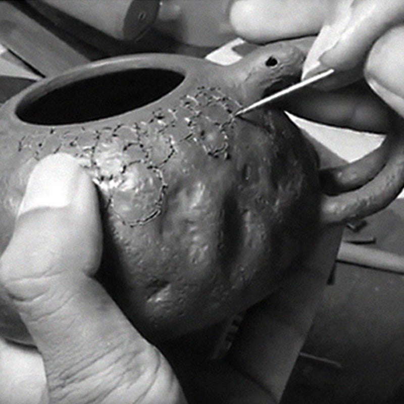 Buddha Stones Handgemaakte vintage theepot van paarse klei met boomstructuur en Kung Fu-thema, 220 ml. - image 18