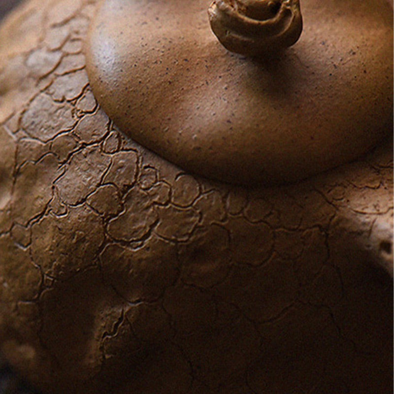 Buddha Stones Handgemaakte vintage theepot van paarse klei met boomstructuur en Kung Fu-thema, 220 ml. - image 13