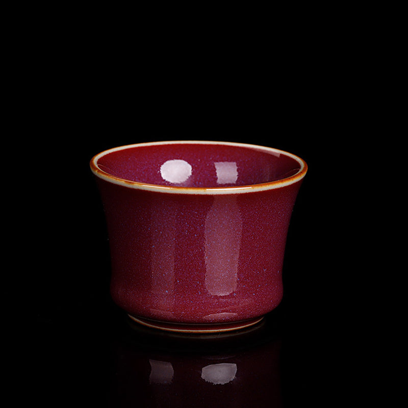 Buddha Stones Keramisch theekopje met bamboedesign en Kung Fu- Theekopje - Rood 6,3 cm * 4,5 cm * 65 ml - image 10