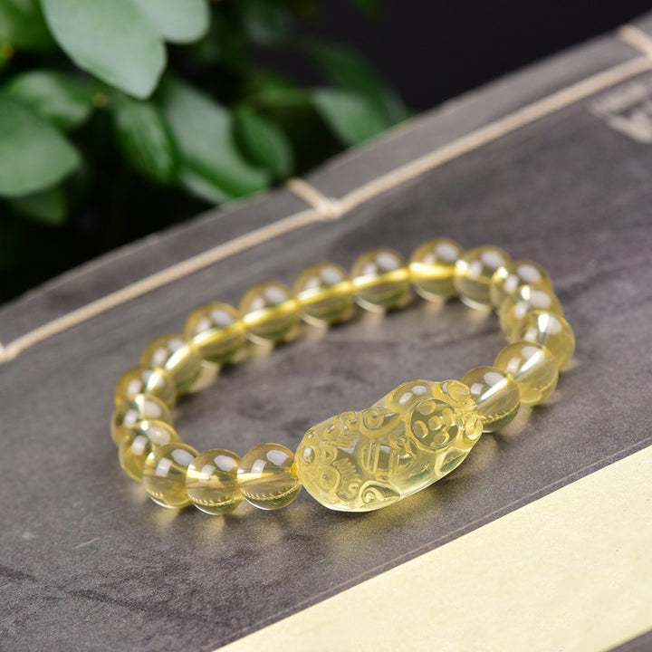 Buddha Stones Feng Shui Citrien PiXiu Rijkdom Armband - 14mm(Polsomtrek 14-16 cm) - image 0