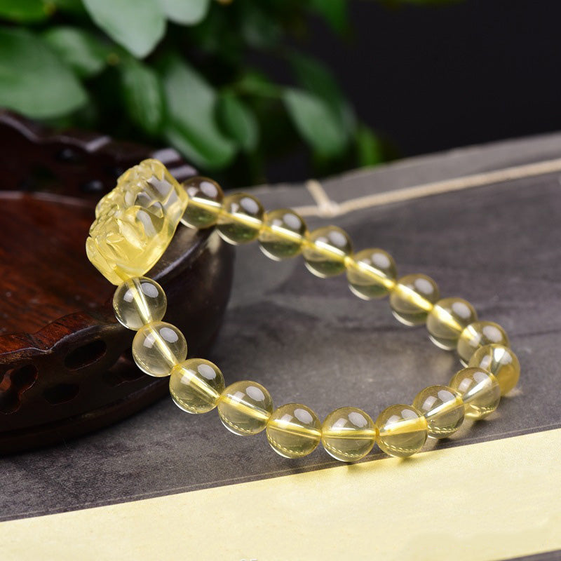 Buddha Stones Feng Shui Citrien PiXiu Rijkdom Armband - image 2