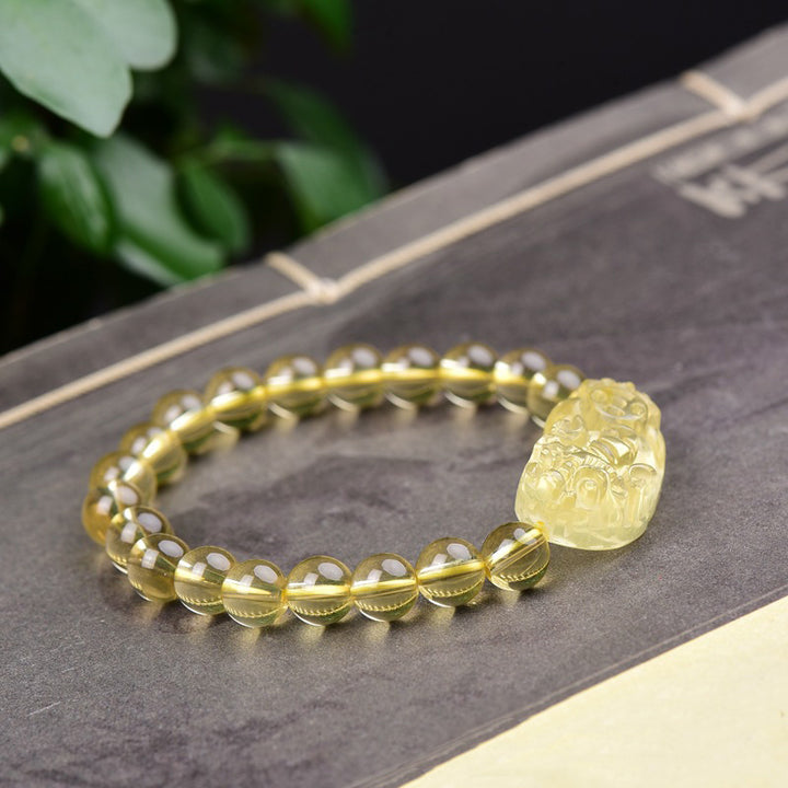 Buddha Stones Feng Shui Citrien PiXiu Rijkdom Armband - image 3