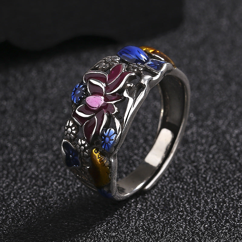 Buddha Stones Koi-vis Lotusbloemblad ontwerp Geluks- en Ring - image 8