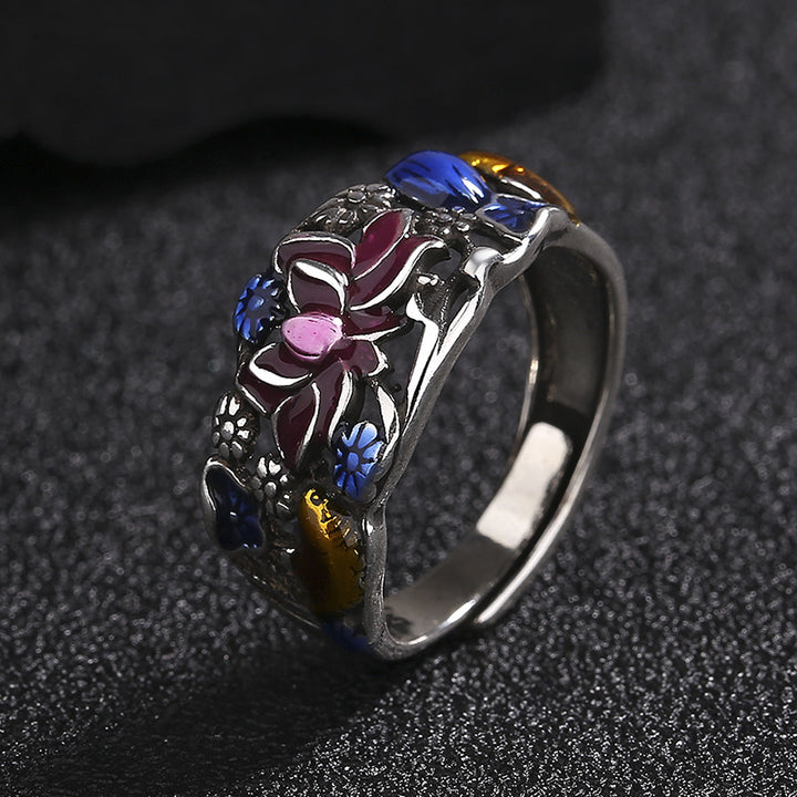 Buddha Stones Koi-vis Lotusbloemblad ontwerp Geluks- en Ring - image 8