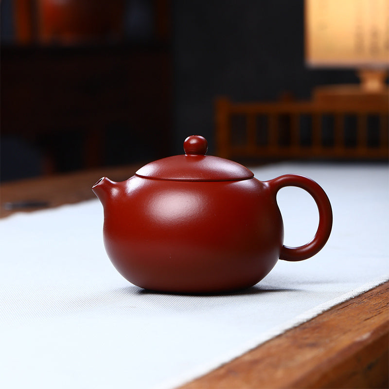 Buddha Stones Vintage Xishi theepot van paarse klei met Kung Fu-thema, 240 ml. - 13 cm * 5 cm * 240 ml - image 0