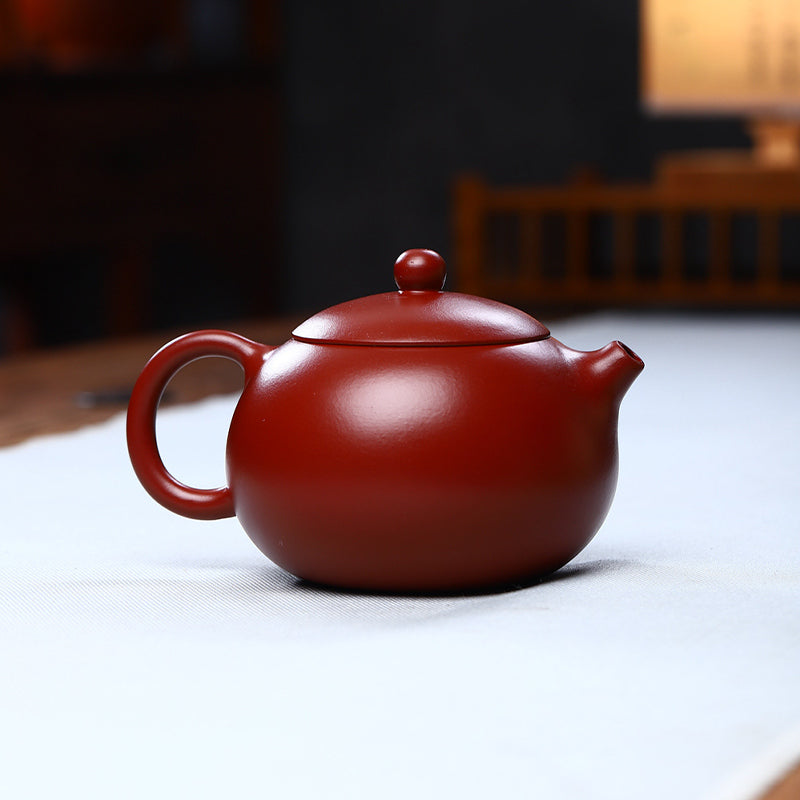 Buddha Stones Vintage Xishi theepot van paarse klei met Kung Fu-thema, 240 ml. - image 1