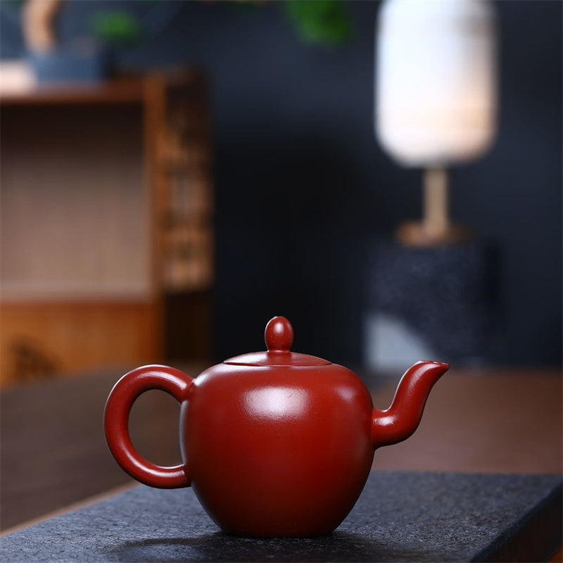 Buddha Stones Yixing semi-handgemaakte bruinpaarse klei Kung Fu theepot 200 ml - image 8