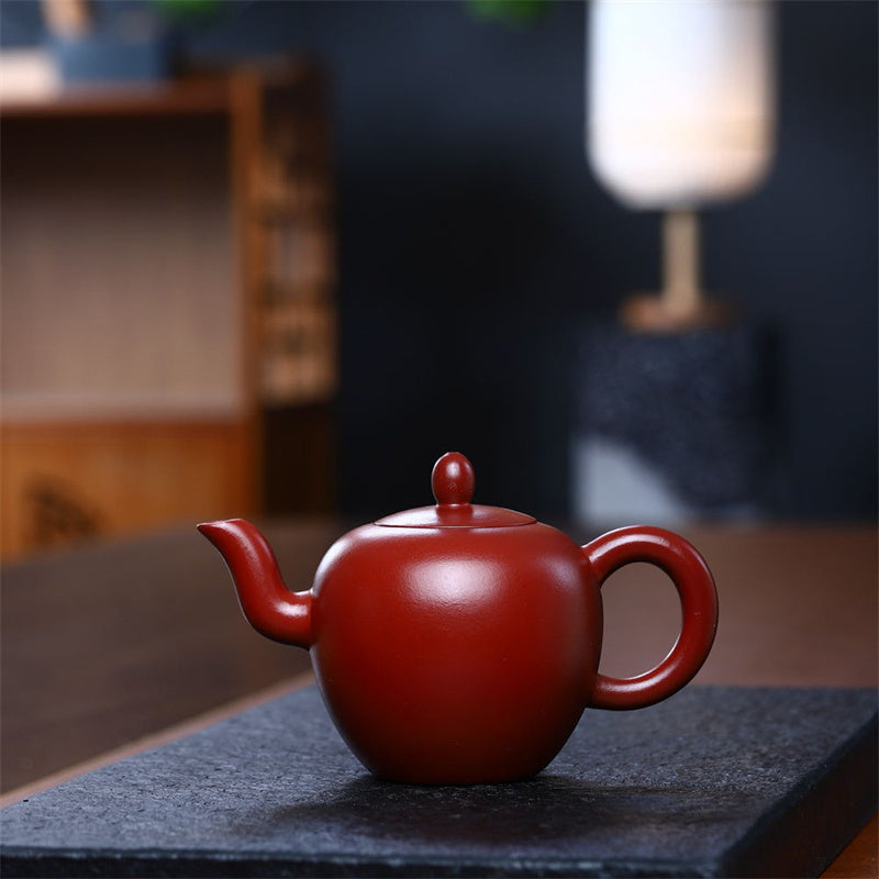Buddha Stones Yixing semi-handgemaakte bruinpaarse klei Kung Fu theepot 200 ml - 12 cm * 4,6 cm * 200 ml - image 0