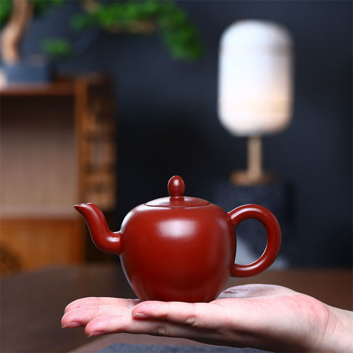 Buddha Stones Yixing semi-handgemaakte bruinpaarse klei Kung Fu theepot 200 ml - image 1