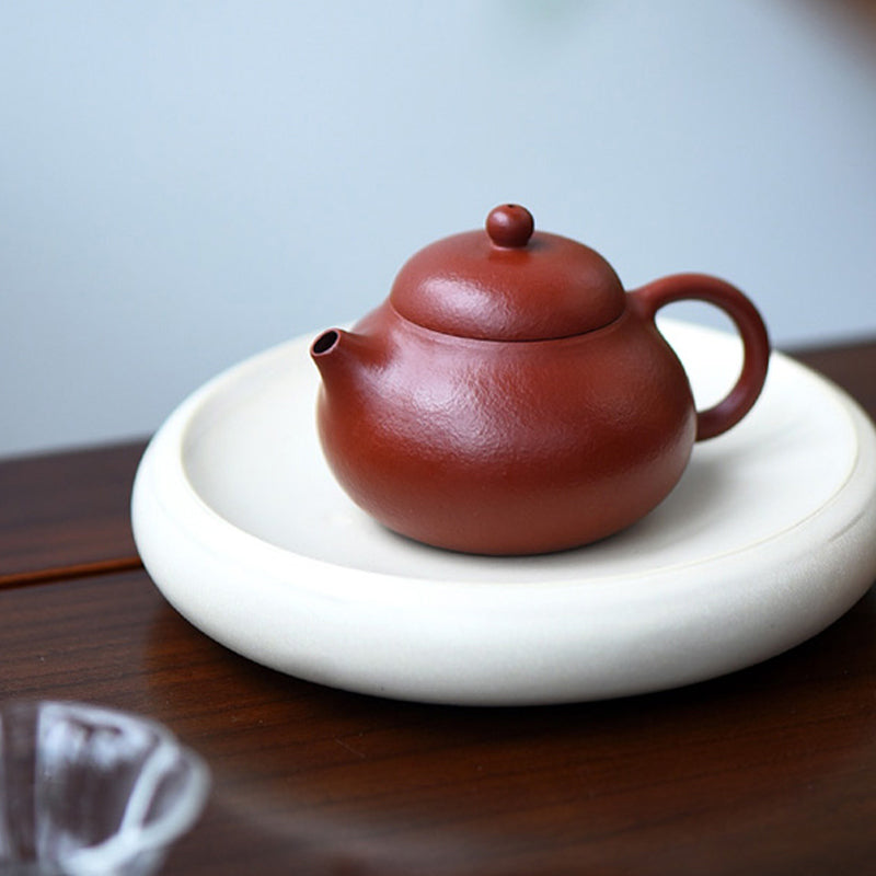 Buddha Stones Yixing volledig handgemaakte Wen Dan theepot van bruin en paars klei met Kung Fu-thema - image 1