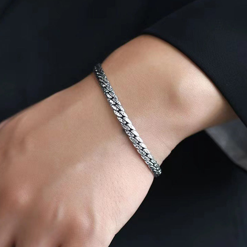 Buddha Stones Armband met eenvoudige stippenstructuur en koperen geluksgesp - image 3