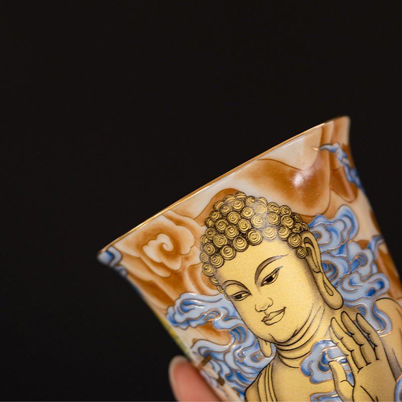 Buddha Stones Dunhuang Color Flying Apsaras theekopje Kung Fu Theekopje - image 6