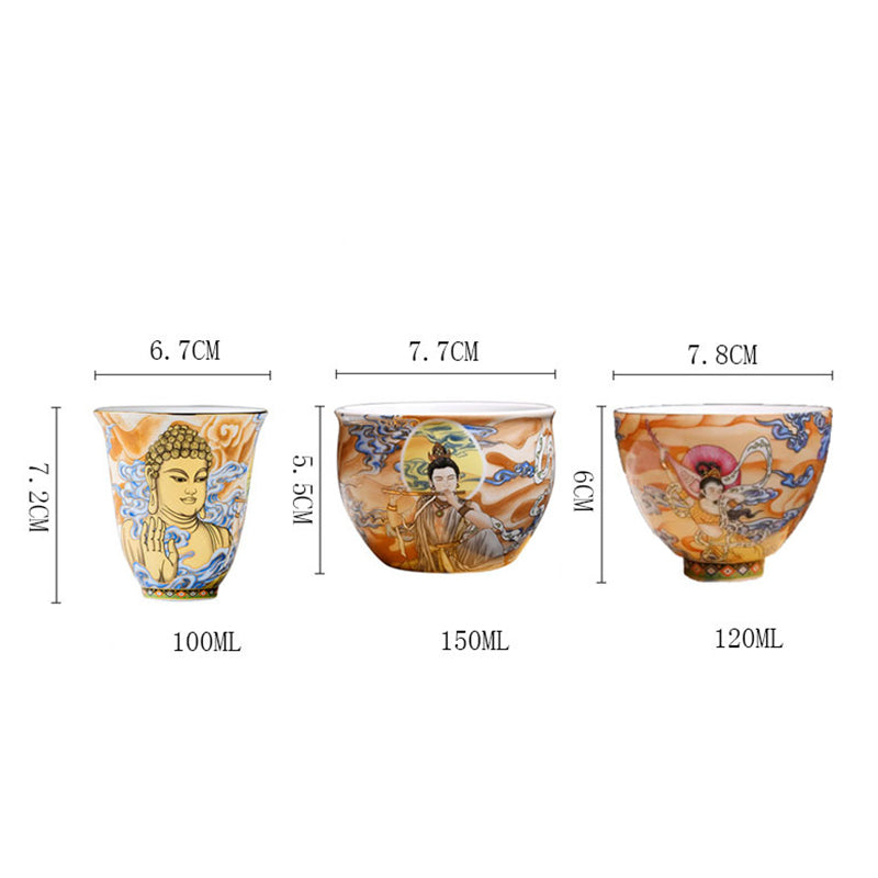 Buddha Stones Dunhuang Color Flying Apsaras theekopje Kung Fu Theekopje - image 20