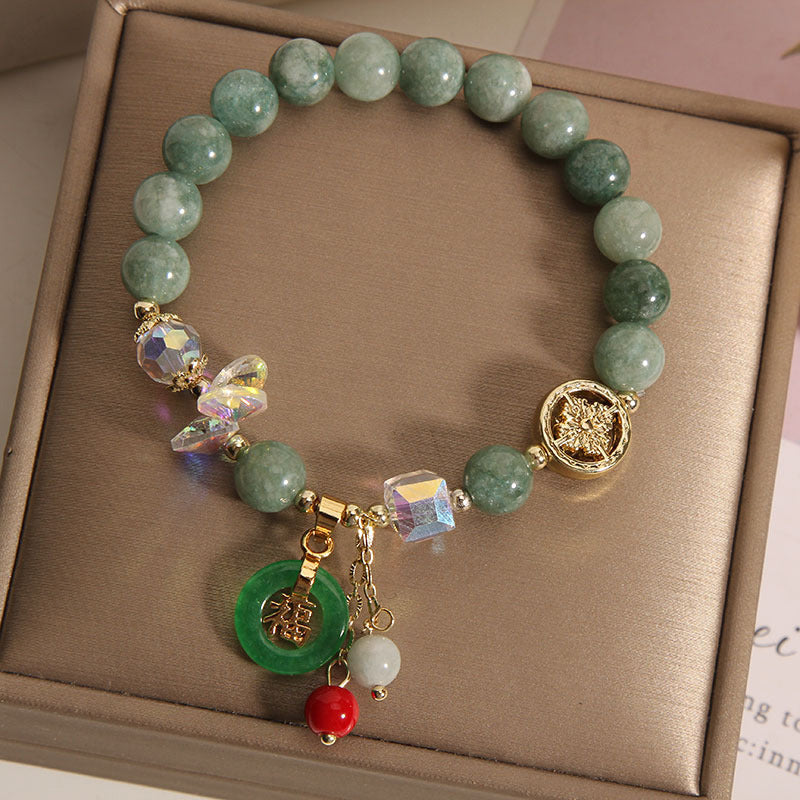 Buddha Stones Aardbeikwarts Jade Fu Karakter Bedeltje Helende Armband - image 13