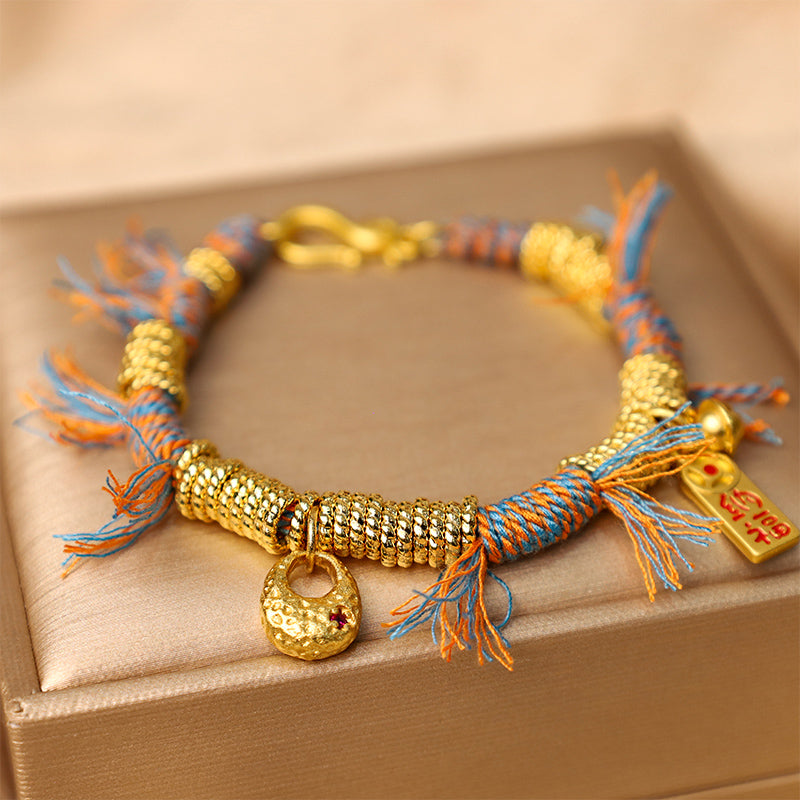 Buddha Stones Handgemaakte Tibetaanse geluksarmband van veelkleurig gevlochten Armband. - image 1