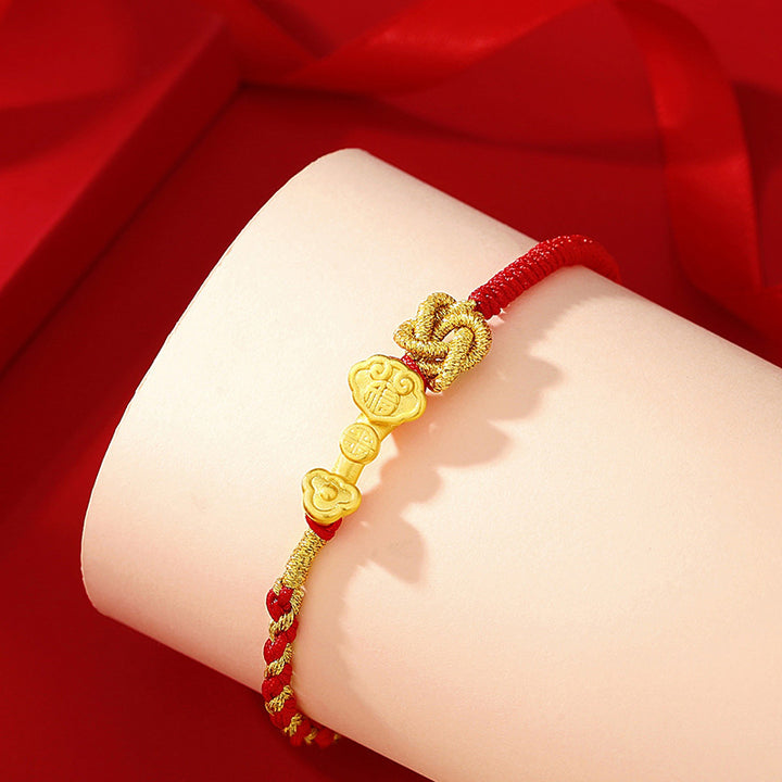 Buddha Stones 999 Sterling Zilveren Ruyi Handvat Fu Karakter Armband - image 2