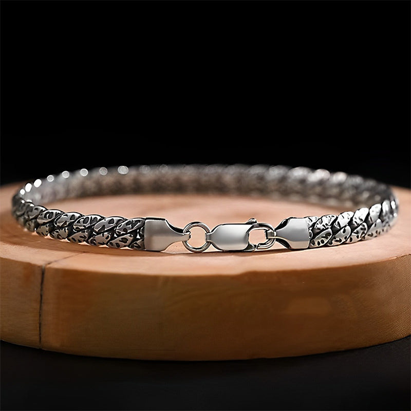 Buddha Stones Armband met eenvoudige stippenstructuur en koperen geluksgesp - 22 cm, geschikt voor een Polsomtrek van 20 cm. - image 0