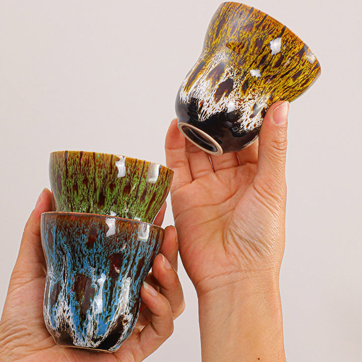 Buddha Stones Vintage keramische koffiemok/ Theekopje met veranderd design, 150 ml - image 11