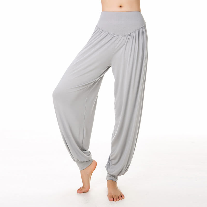 Buddha Stones Effenkleurige Lang harembroek voor yoga en dans - Grijs - US14, UK/AU18, EU46 (3XL) - image 8