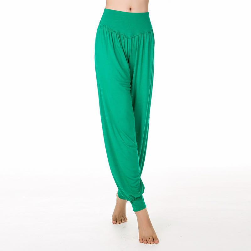 Buddha Stones Effenkleurige Lang harembroek voor yoga en dans - Groente - US14, UK/AU18, EU46 (3XL) - image 31