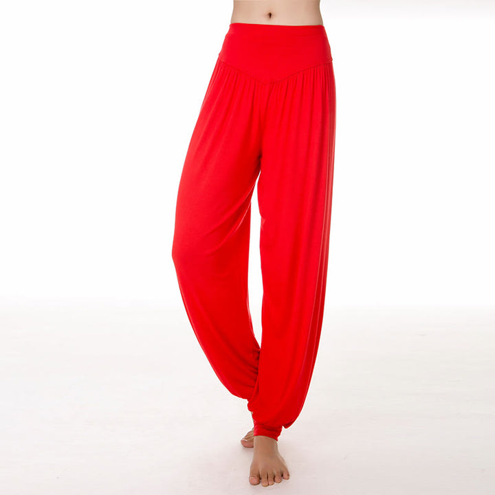Buddha Stones Effenkleurige Lang harembroek voor yoga en dans - Rood - US14, UK/AU18, EU46 (3XL) - image 25