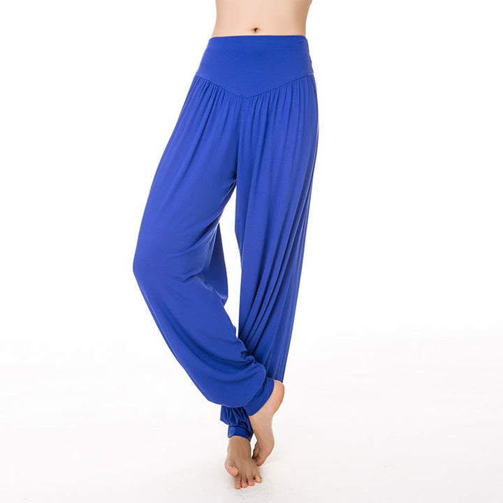 Buddha Stones Effenkleurige Lang harembroek voor yoga en dans - Koningsblauw - US14, UK/AU18, EU46 (3XL) - image 39