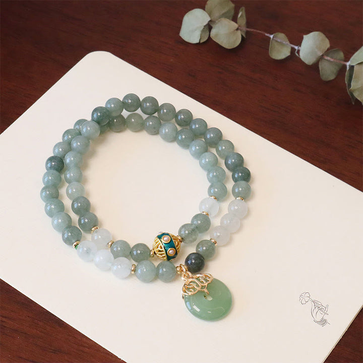 Buddha Stones Enkellaags jade vredesgesp Armband - image 7