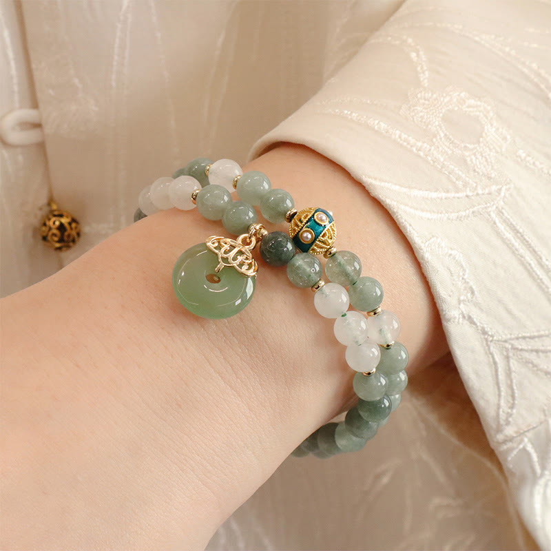 Buddha Stones Enkellaags jade vredesgesp Armband - image 9