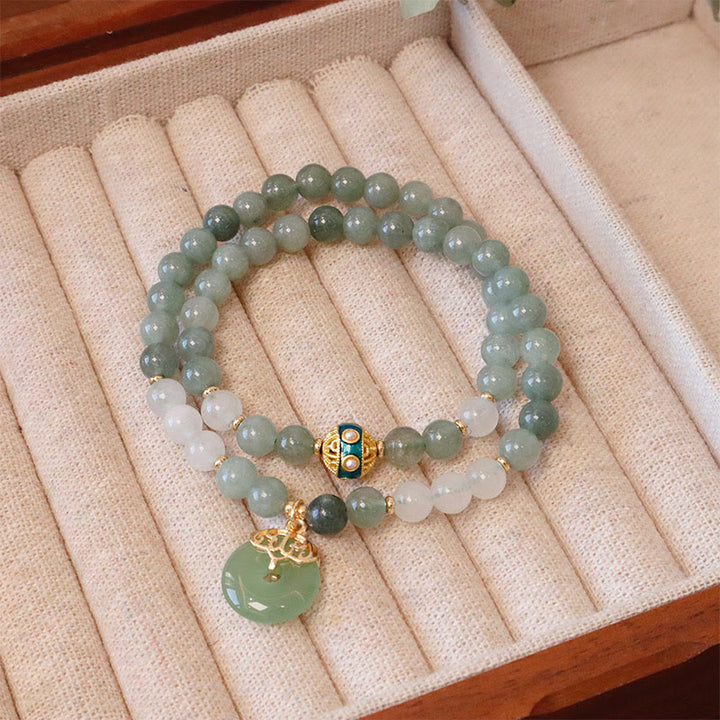 Buddha Stones Enkellaags jade vredesgesp Armband - image 8