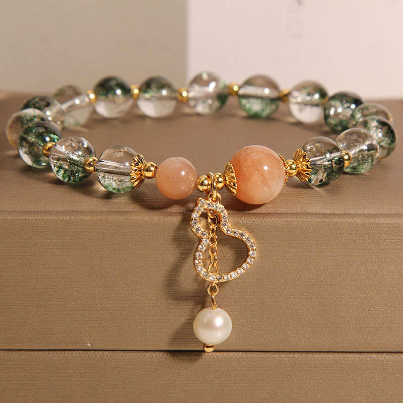 Buddha Stones Groene Phantom Kalebas bedeltje zelfvertrouwen Armband - Groene Phantom (Polsomtrek 14-16 cm) - image 0