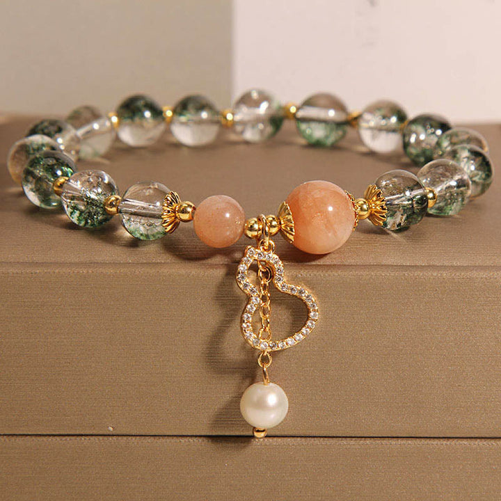 Buddha Stones Groene Phantom Kalebas bedeltje zelfvertrouwen Armband - Groene Phantom (Polsomtrek 14-16 cm) - image 0
