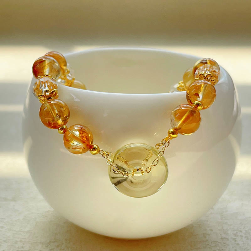 Buddha Stones Vredesgesp citrien kristallen Armband - image 2