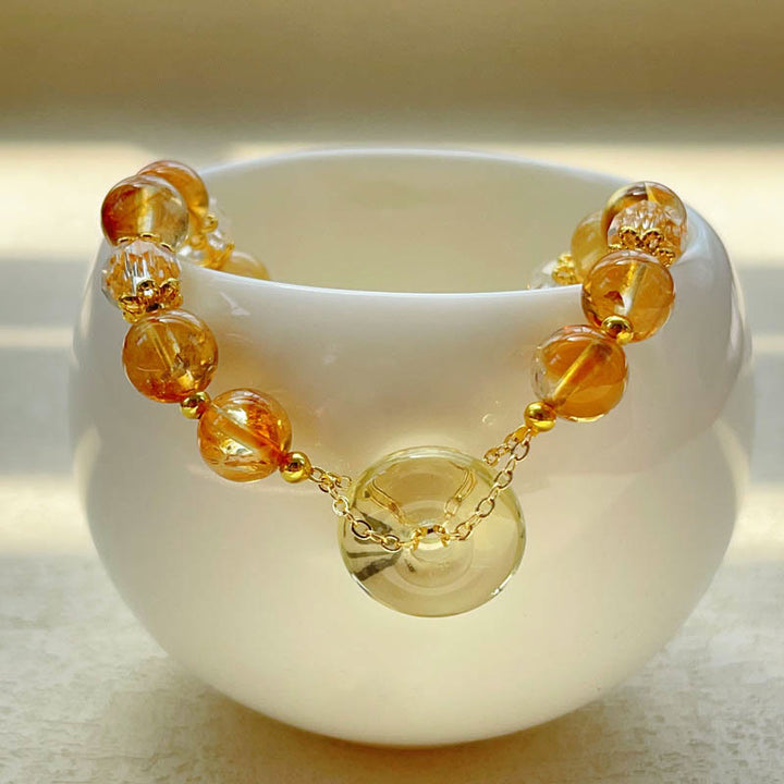 Buddha Stones Vredesgesp citrien kristallen Armband - image 2