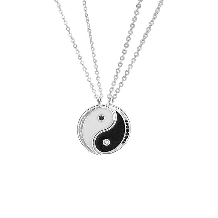 Buddha Stones 925 Sterling Zilveren Yin Yang Symbool Ketting Kettinghanger - image 4