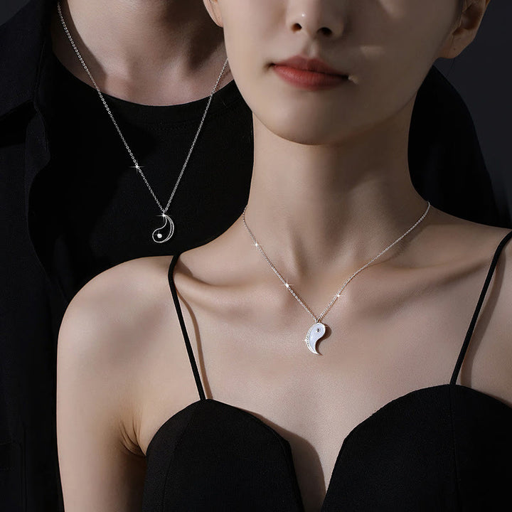 Buddha Stones 925 Sterling Zilveren Yin Yang Symbool Ketting Kettinghanger - image 3