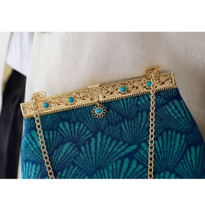 Buddha Stones Blauwe lijn metalen ketting Schoudertas (crossbody) Schoudertas Handtas - image 2
