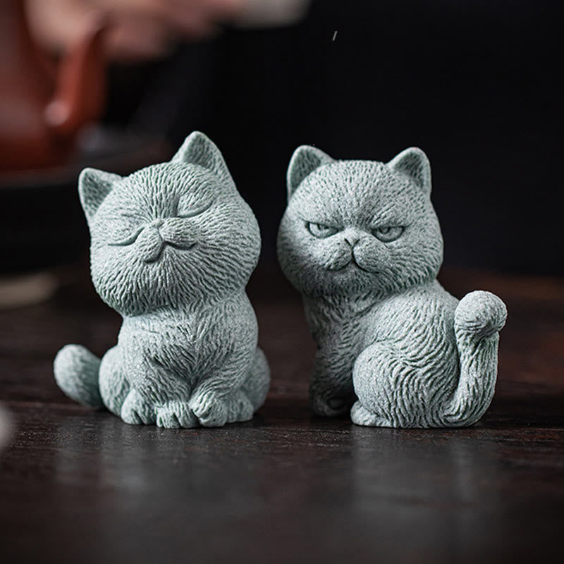 Buddha Stones Klein katje, theepotje, beeldje voor op het bureau als decoratie. - image 18