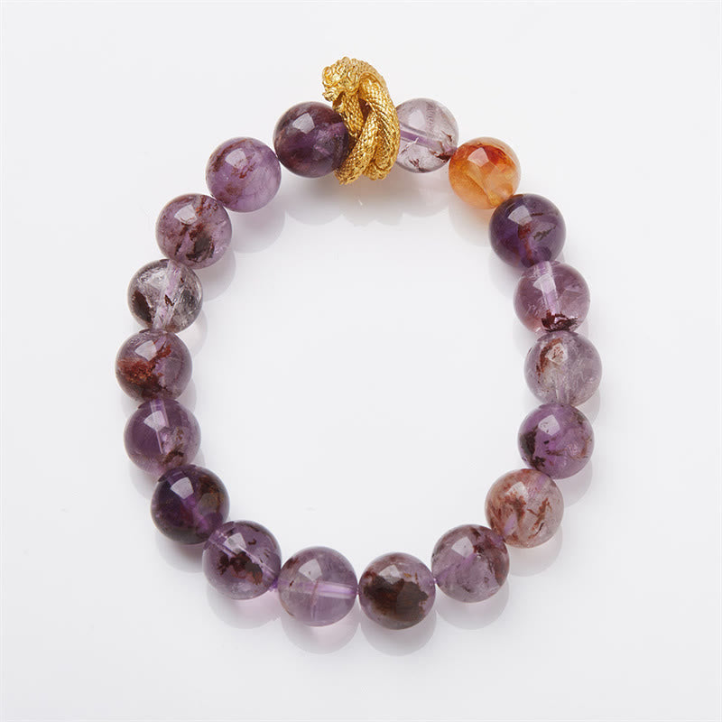 Buddha Stones Paarse Phantom koperen vergulde Armband - image 1