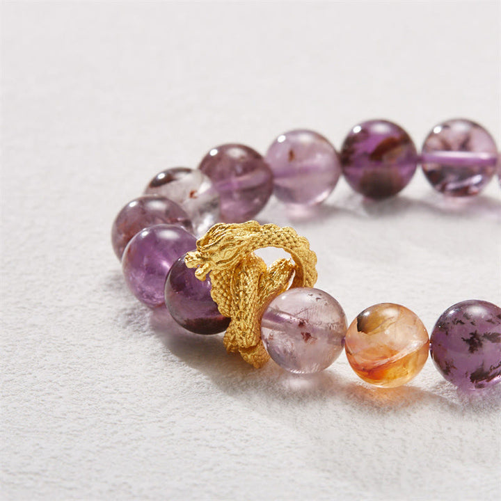Buddha Stones Paarse Phantom koperen vergulde Armband - image 7