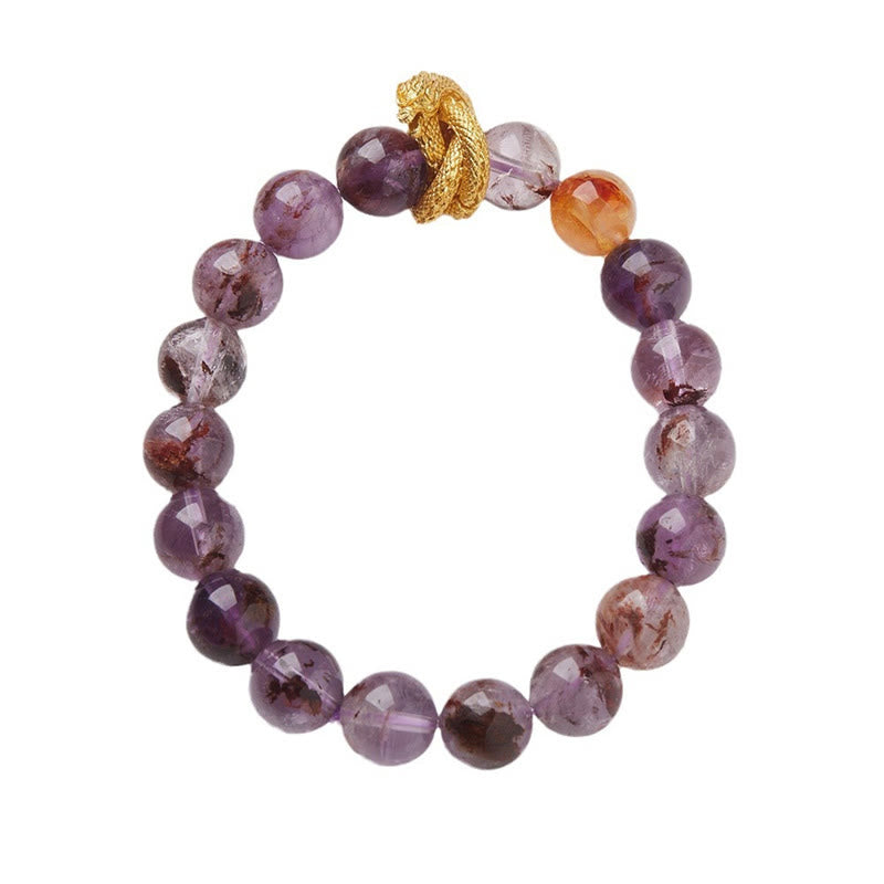 Buddha Stones Paarse Phantom koperen vergulde Armband - image 10