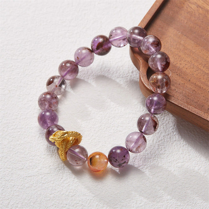 Buddha Stones Paarse Phantom koperen vergulde Armband - image 2