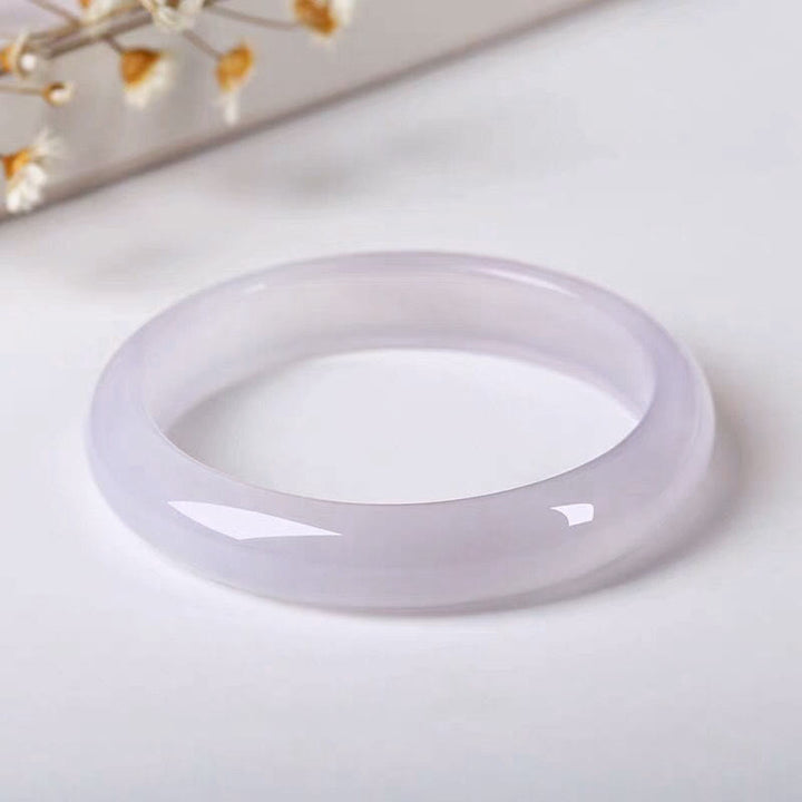Buddha Stones Bangle-armband van natuurlijke chalcedoon met positieve energie - 61-62 mm - image 0