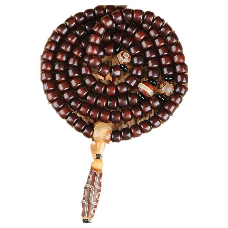 Buddha Stones 108 Mala kralen, drieoogige Dzi kraal, negenoogige Dzi kraal, jade Armband - image 15
