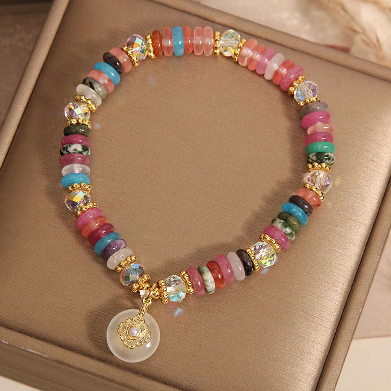 Buddha Stones Gelukbrengende Armband met diverse kristallen vredesgesp - image 6