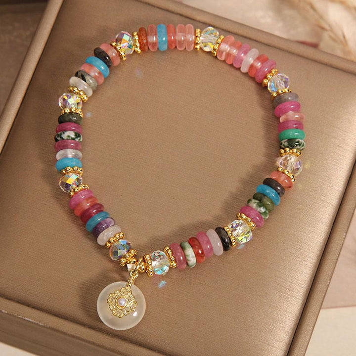 Buddha Stones Gelukbrengende Armband met diverse kristallen vredesgesp - image 6