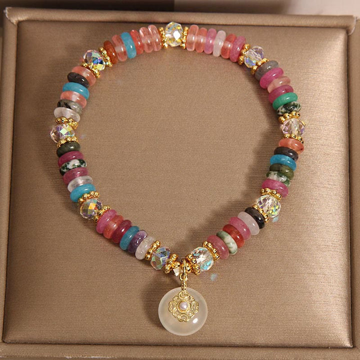 Buddha Stones Gelukbrengende Armband met diverse kristallen vredesgesp - image 5