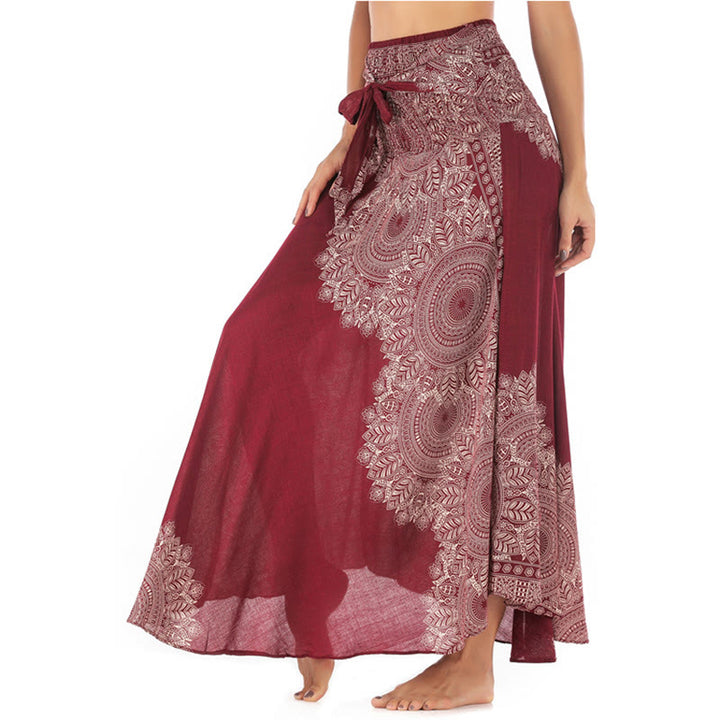 Buddha Stones Twee stijlvolle boho mandala bloemen strandrok jurk - Zalm - US4-12, UK/AU8-16, EU36-44 (F) - image 20