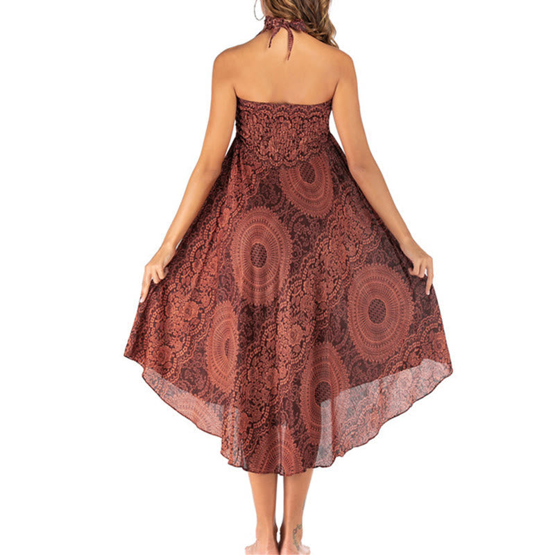 Buddha Stones Twee stijlvolle boho-jurken met kompasroos- en bloemenprint - image 39