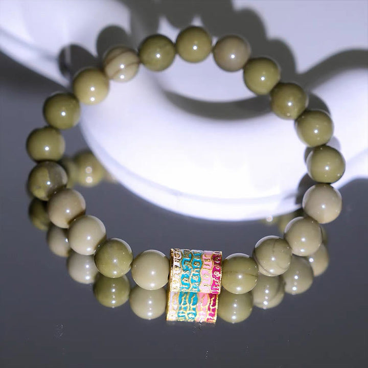 Buddha Stones Armband met natuurlijke Alashan-agaat als aanmoedigingssymbool - image 7